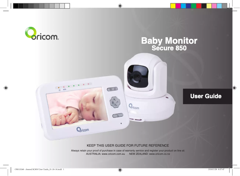 Image de la première page du manuel de l'appareil Secure 850