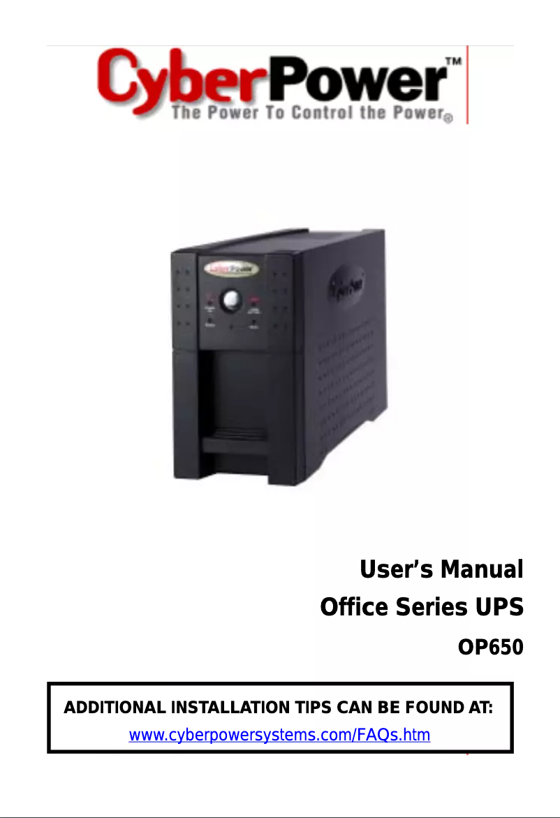 Image de la première page du manuel de l'appareil OP650