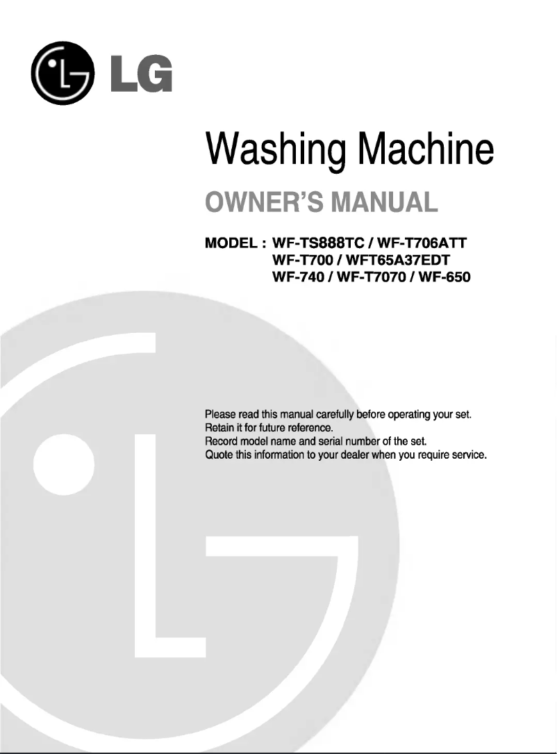 First page image of the manual for WF-650