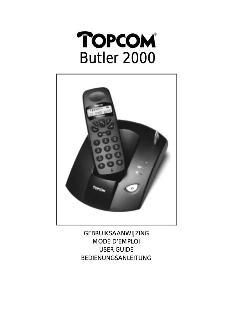 Page 1 of the manual User Manual Topcom Butler 2000