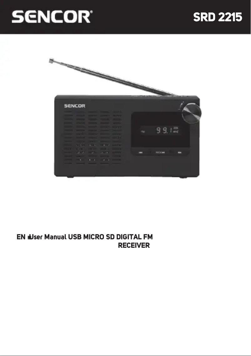 Page 1 of the manual User Manual Sencor SRD 2215