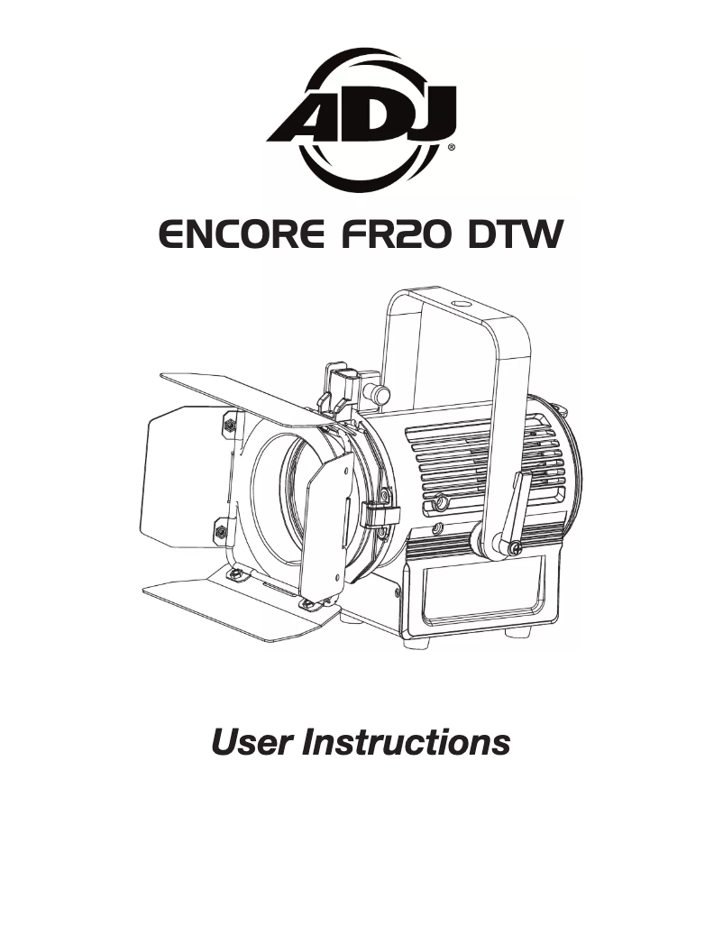 First page image of the manual for Encore FR20 DTW