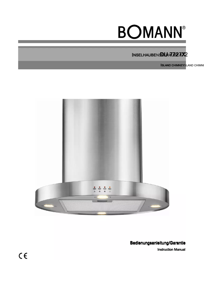 First page image of the manual for DU 772 IX