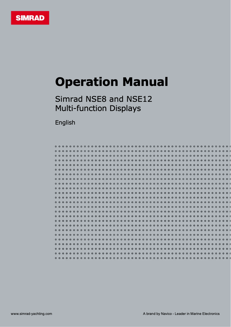 First page image of the manual for NSE12