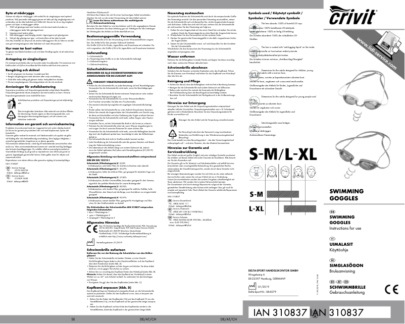 First page image of the manual for IAN 310837