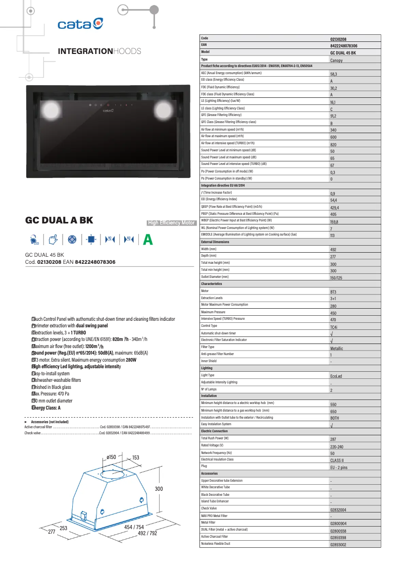 First page image of the manual for GC Dual BK