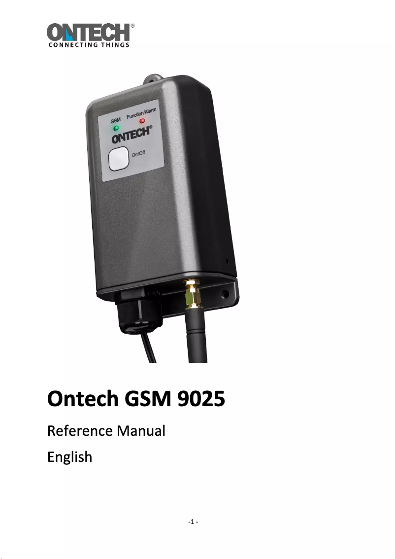 Page 1 of the manual User Manual Ontech GSM 9025