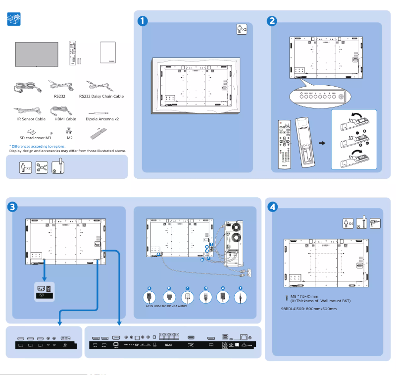 First page image of the manual for Signage Solutions 98BDL4150D