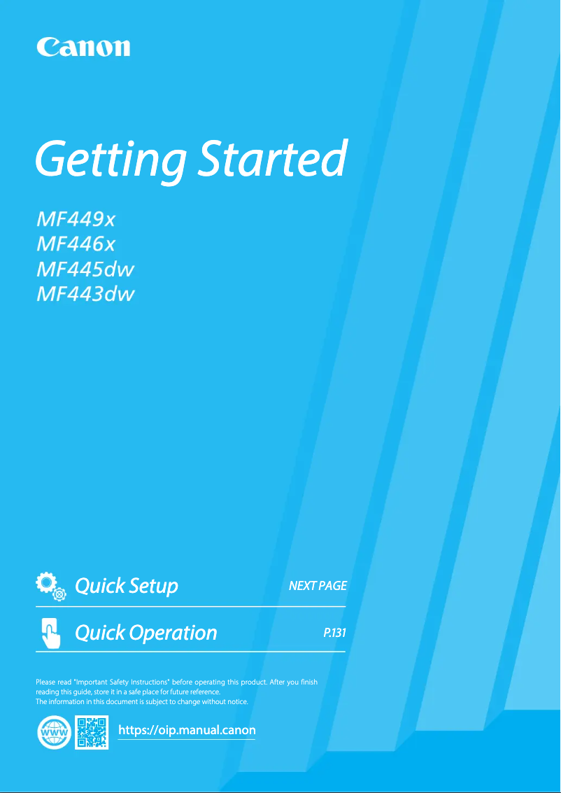 Page 1 of the manual User Manual Canon i-SENSYS MF446x