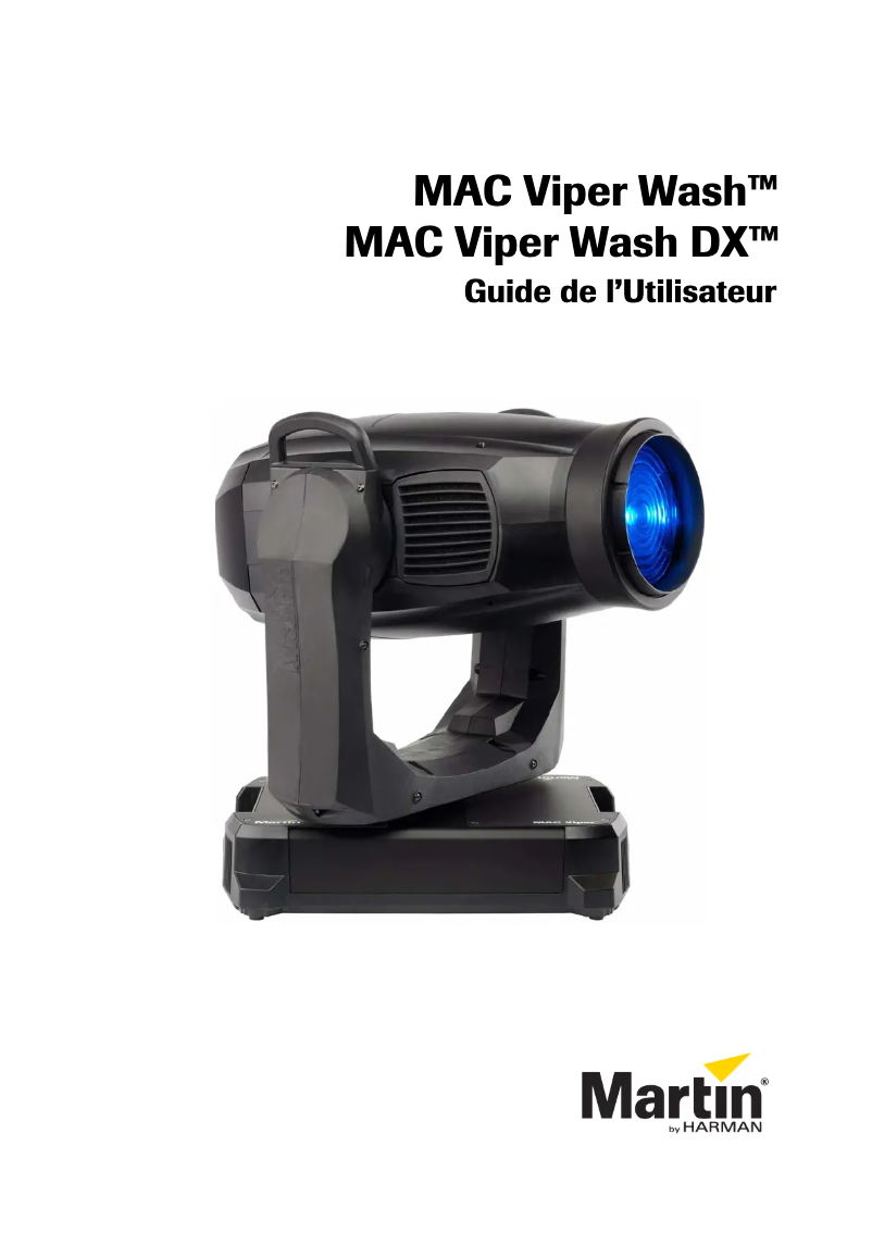 First page image of the manual for MAC Viper Wash
