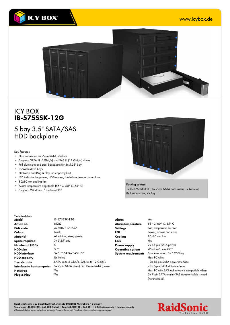 First page image of the manual for IB-575SSK-12G