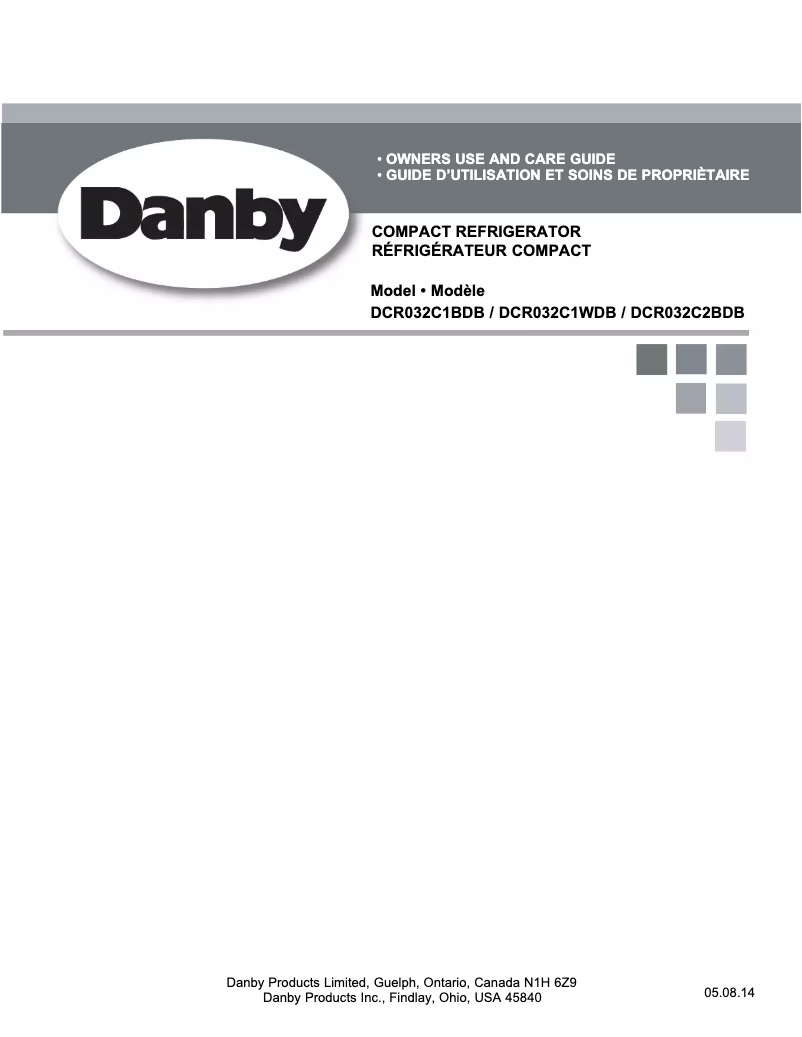 Page 1 of the manual User Manual Danby DCR032C1BDB