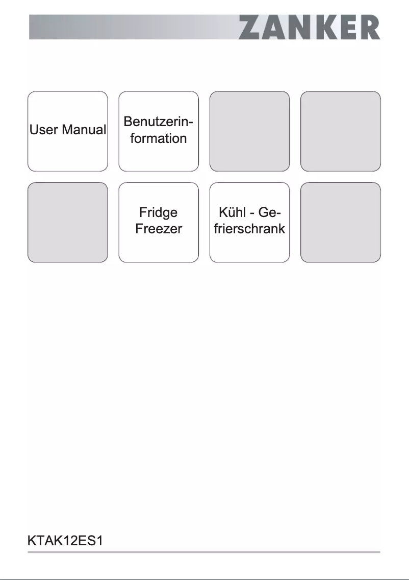 First page image of the manual for KTAK12ES1