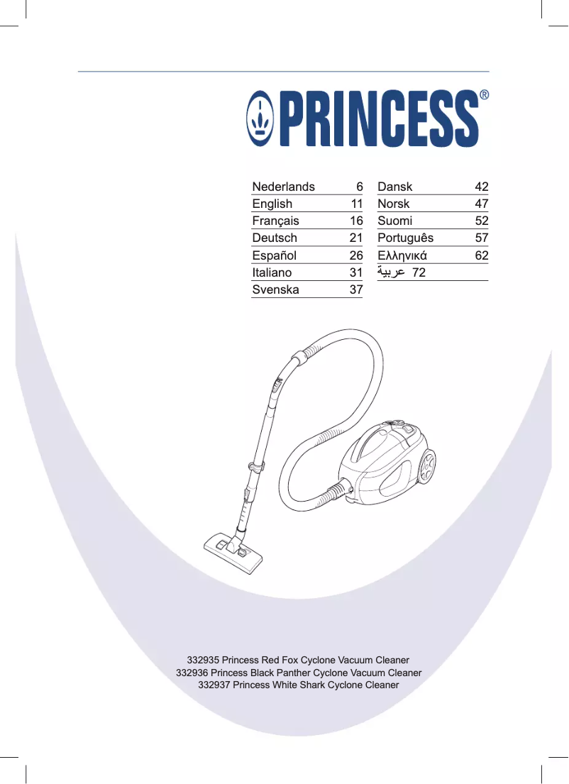 Page 1 of the manual User Manual Princess 332937 White Shark Cyclone