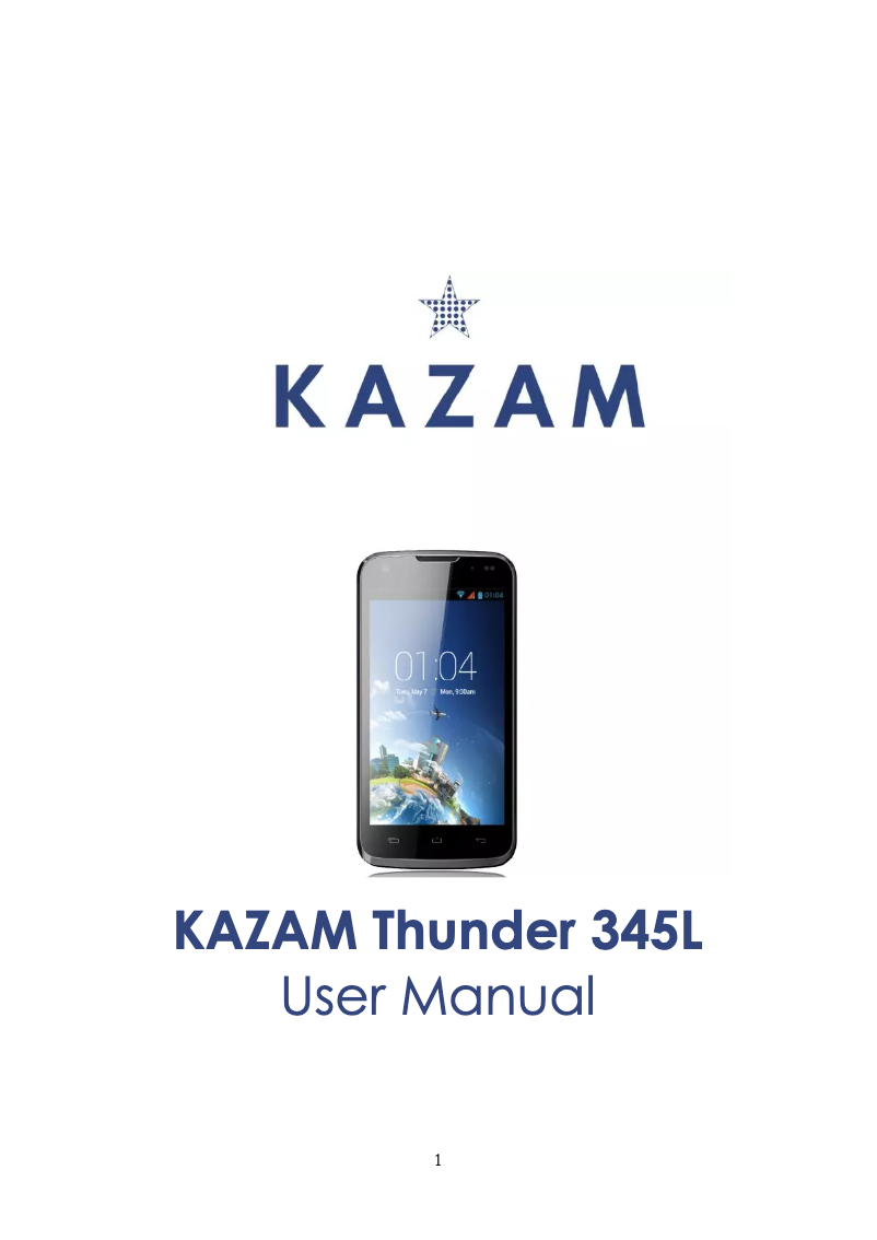 Page 1 of the manual User Manual Kazam Thunder 345