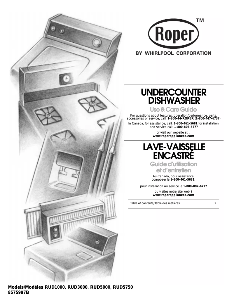 Page 1 of the manual User Manual Roper RUD3000DQ1