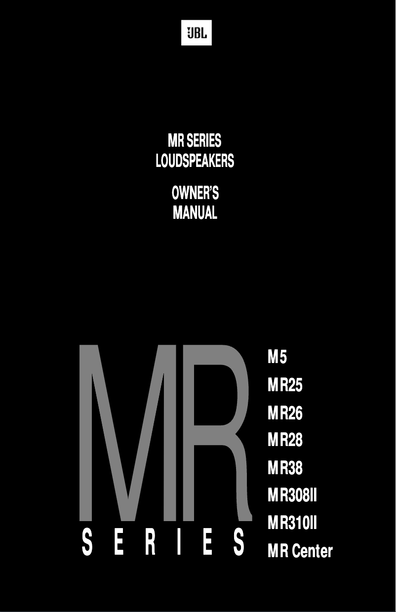 First page image of the manual for MR308II