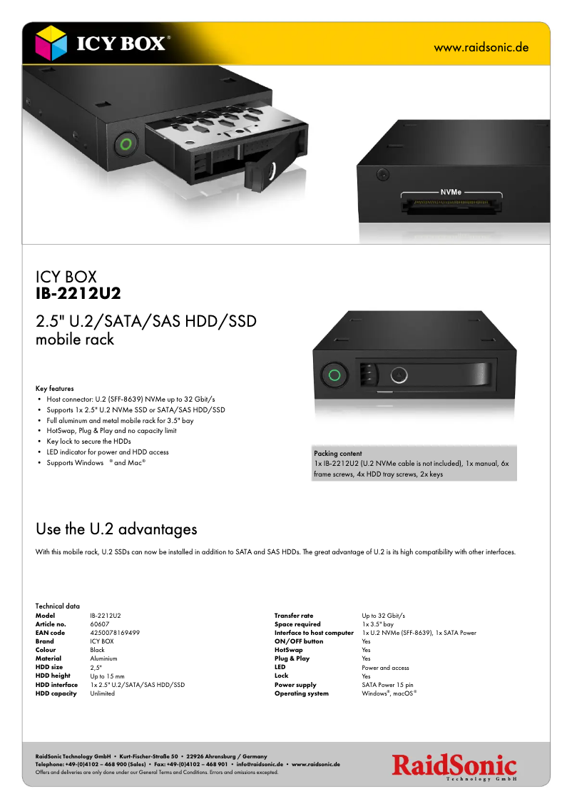 First page image of the manual for IB-2212U2