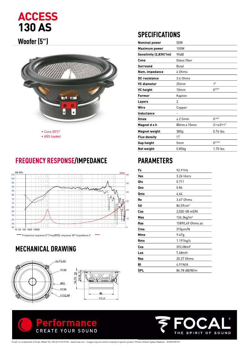 First page image of the manual for 130 AS