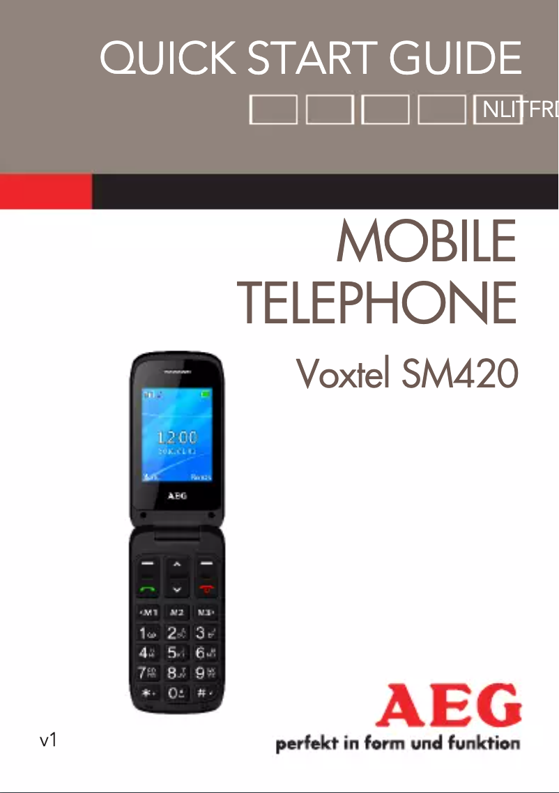Page 1 of the manual User Manual AEG VOXTEL SM420