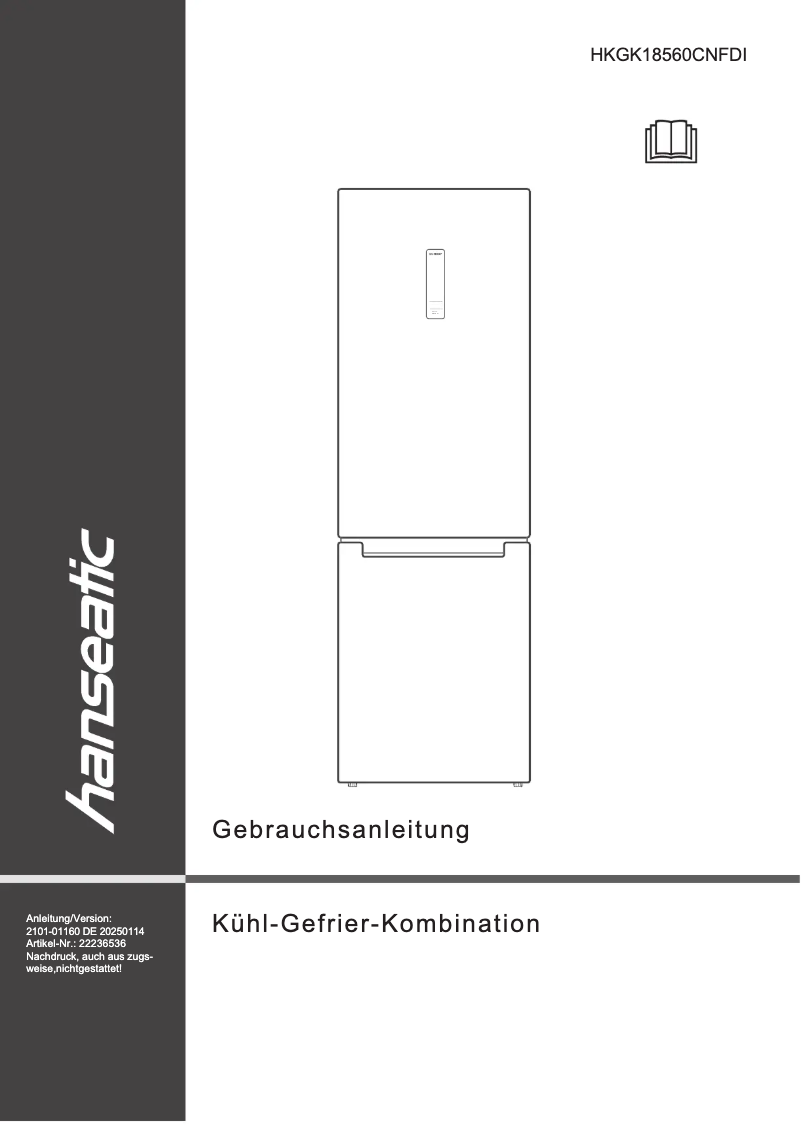 First page image of the manual for HKGK18560CNFDI