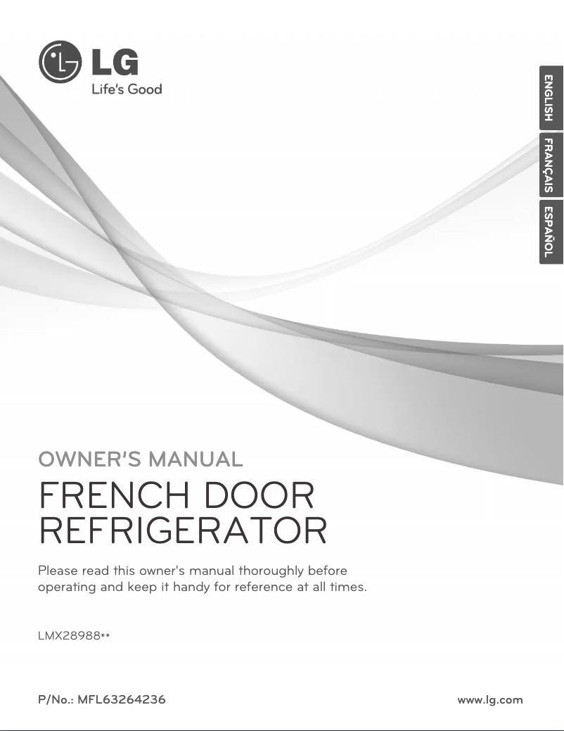 First page image of the manual for LMX28988ST