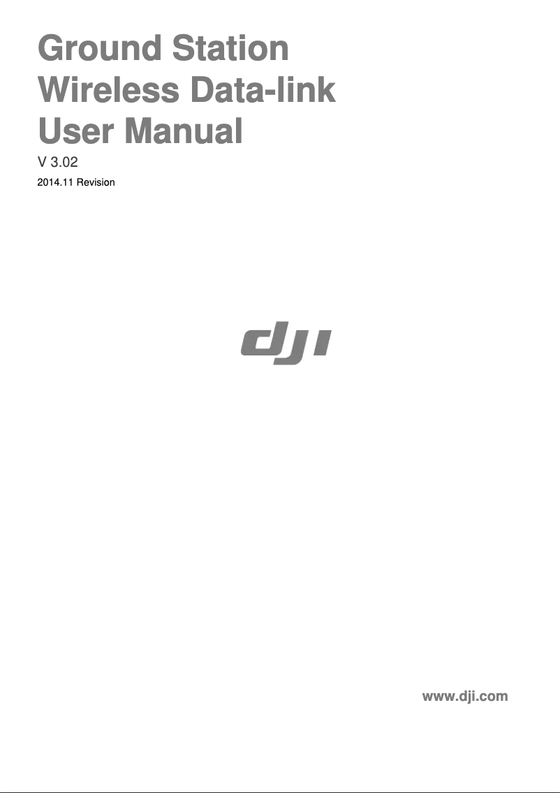 First page image of the manual for PC Ground Station