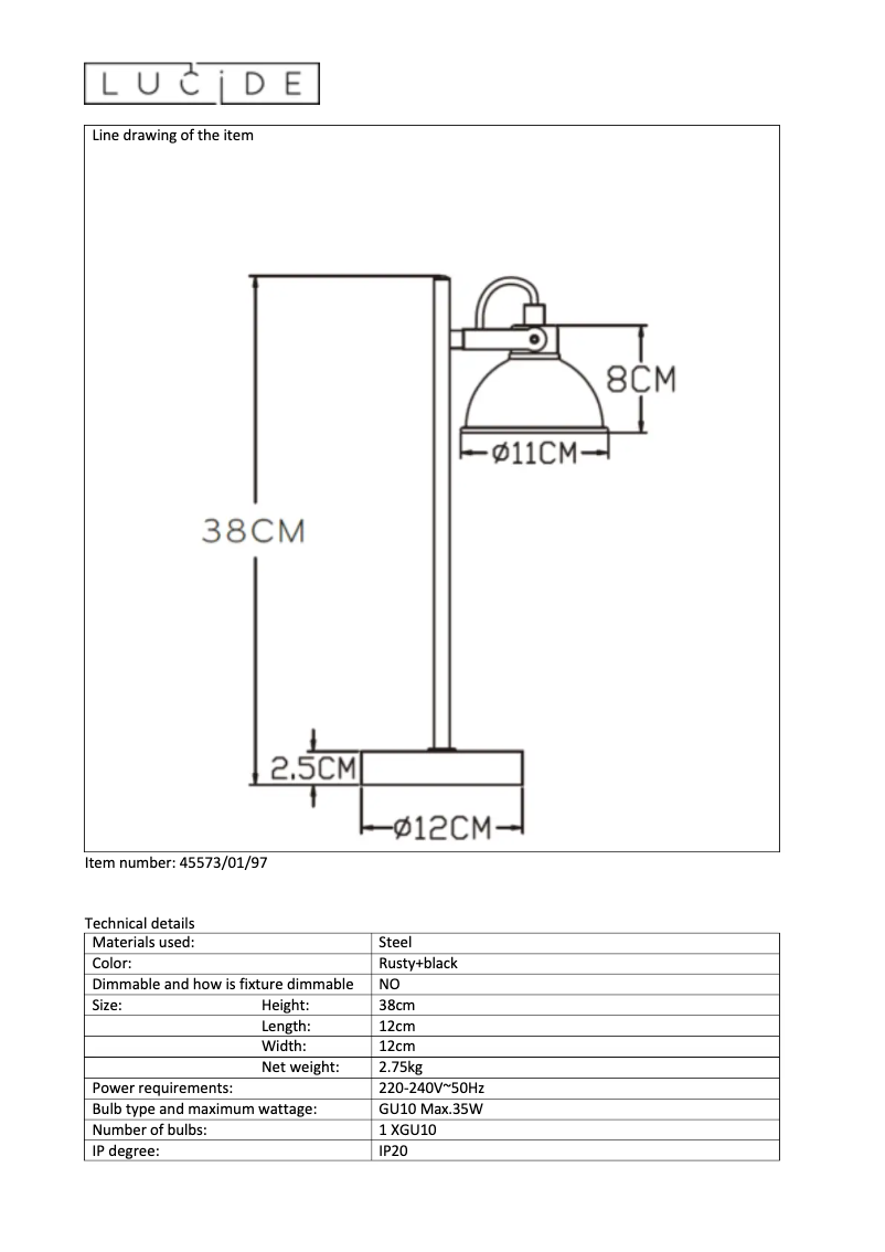 First page image of the manual for Damian