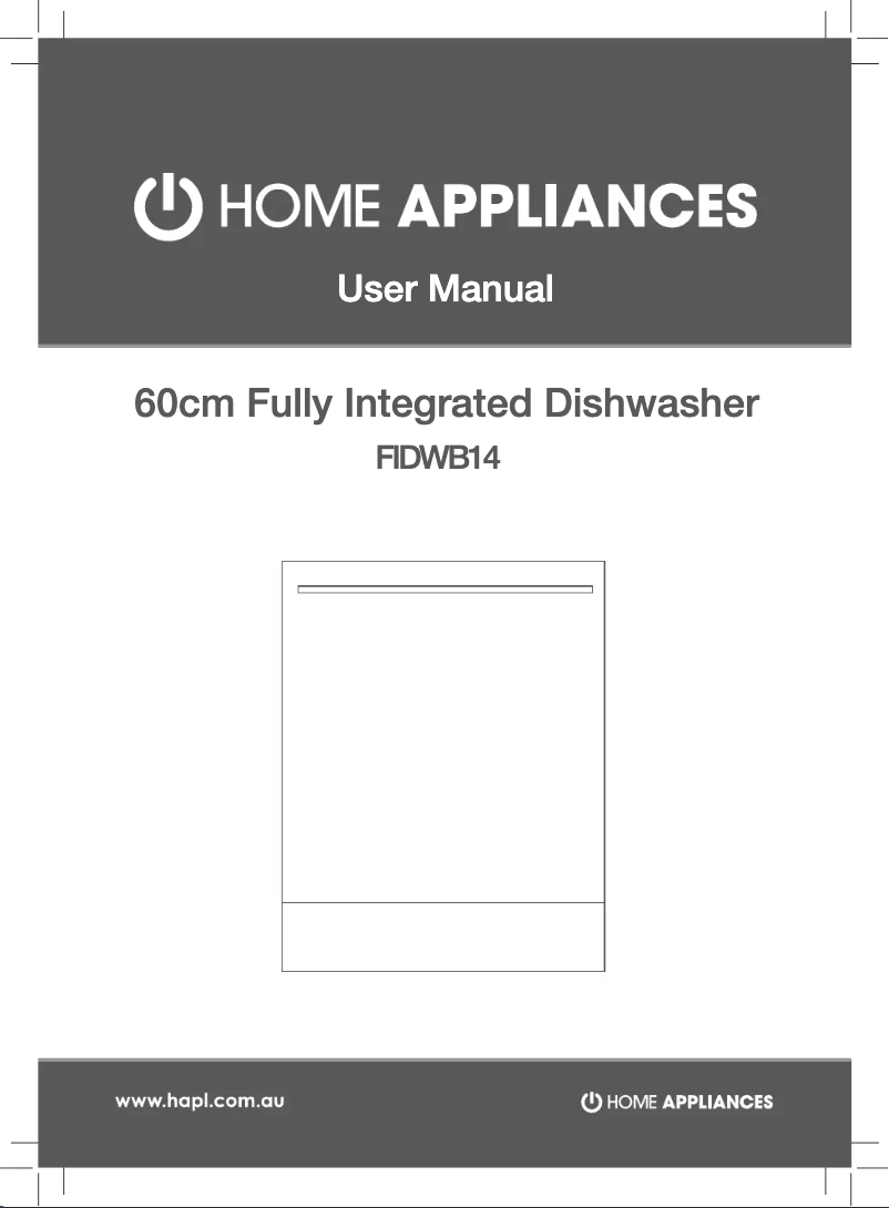 First page image of the manual for FIDWB14