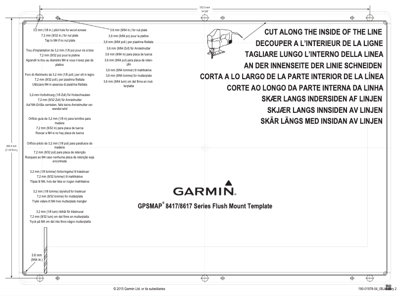 Page 1 of the manual Instructions / Assembly Garmin GPSMAP 8417 MFD