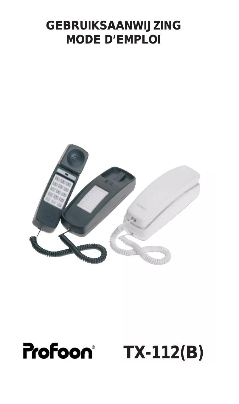 Page 1 of the manual User Manual Profoon TX-112
