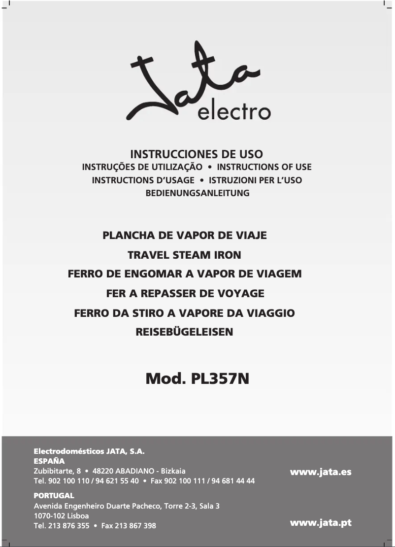 First page image of the manual for PL357N