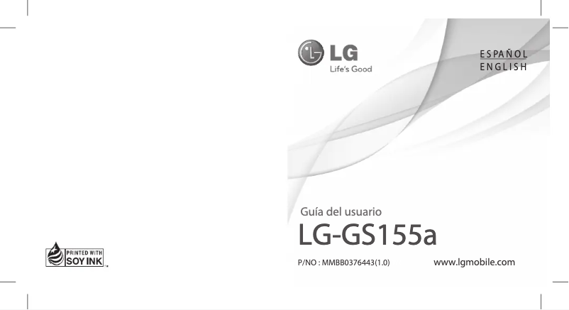 First page image of the manual for GS155A