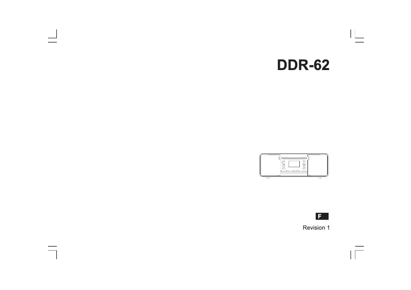 First page image of the manual for DDR-62