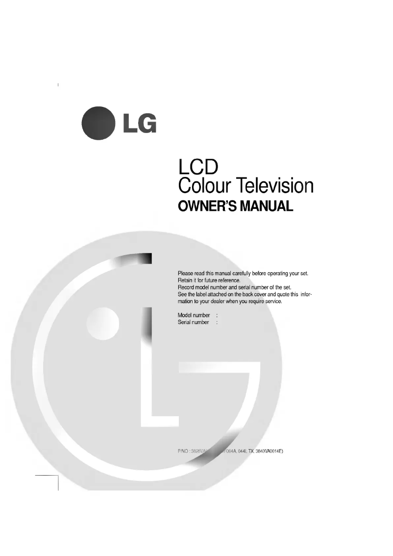 First page image of the manual for RT-15LA30