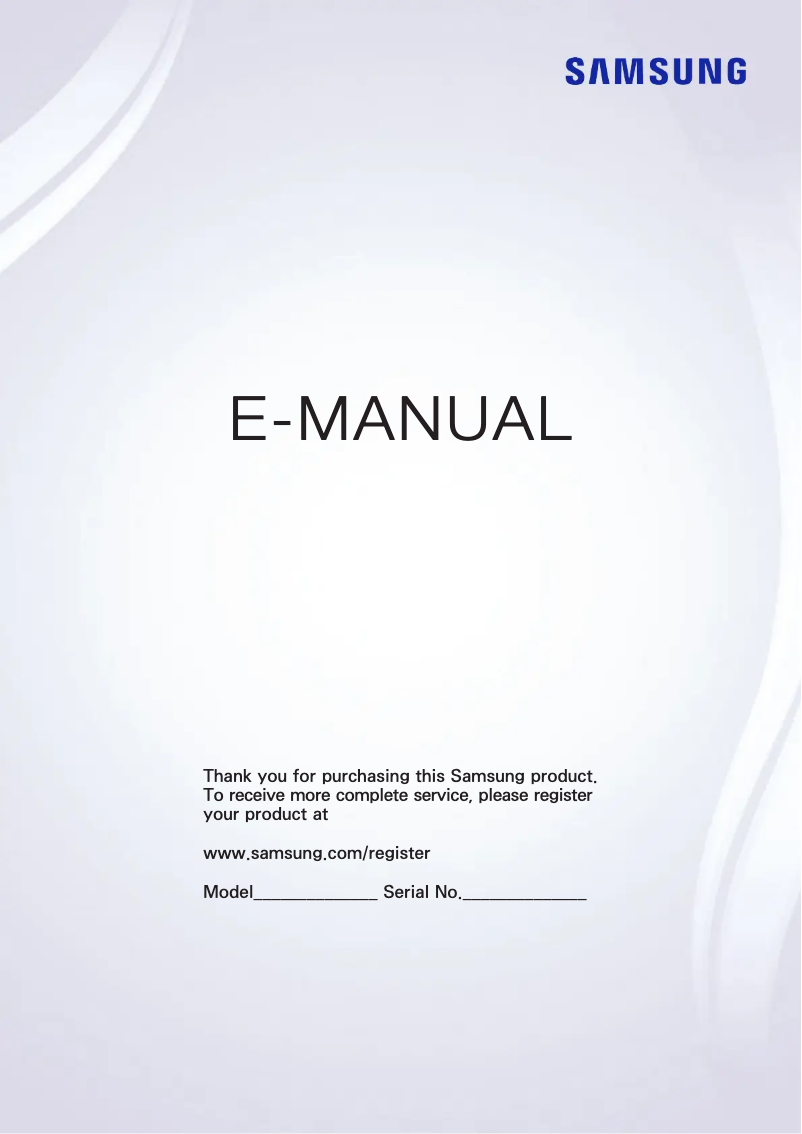 First page image of the manual for UE40J5200AK