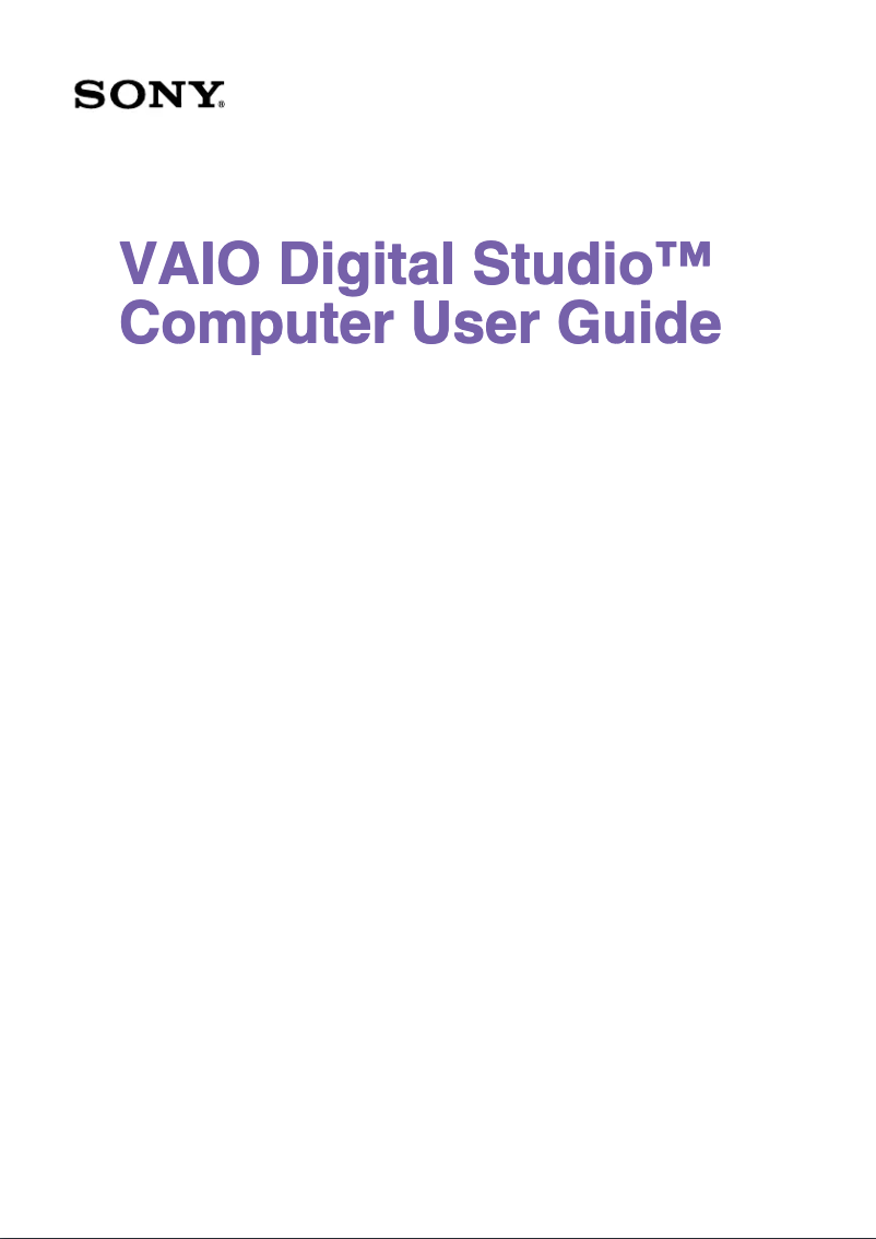 First page image of the manual for Vaio PCV-RX781
