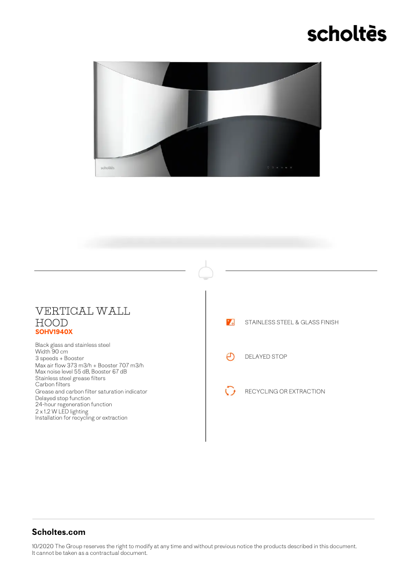 First page image of the manual for SOHV1940X