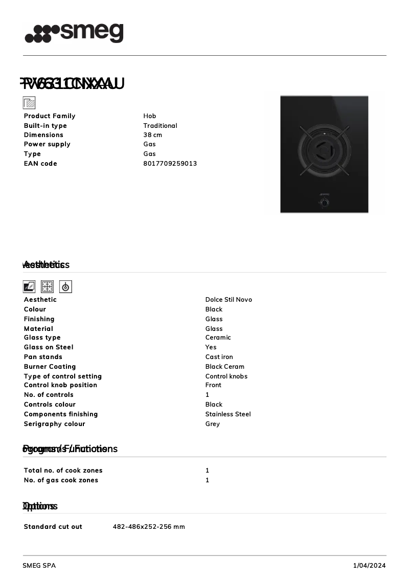 First page image of the manual for PV631CNXAU