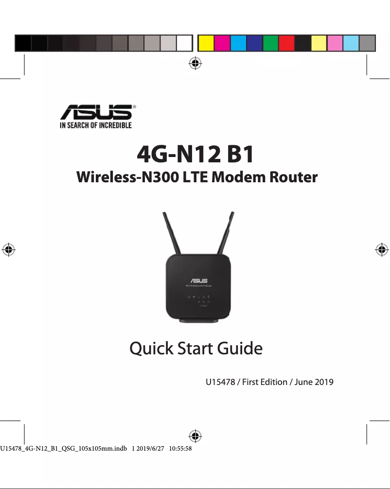 Page 1 of the manual User Manual Asus 4G-N12 B1