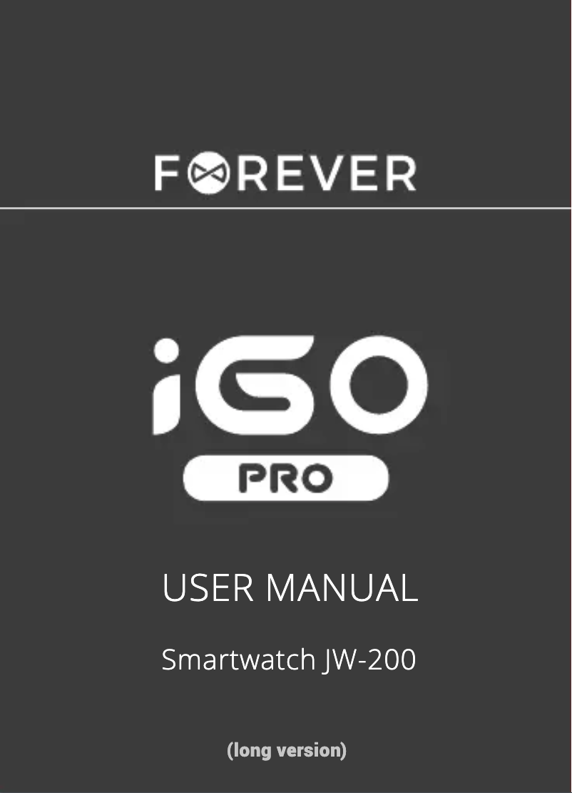 First page image of the manual for iGo Pro JW-200