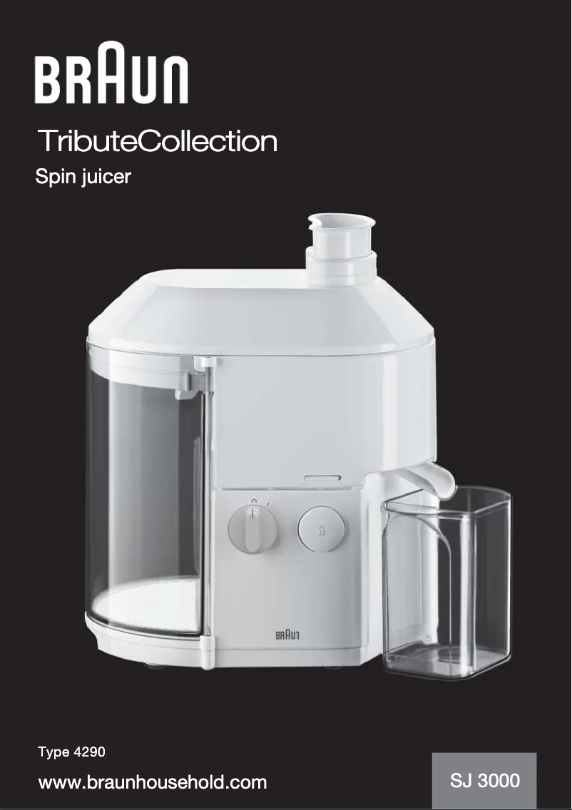 First page image of the manual for TributeCollection SJ 3000