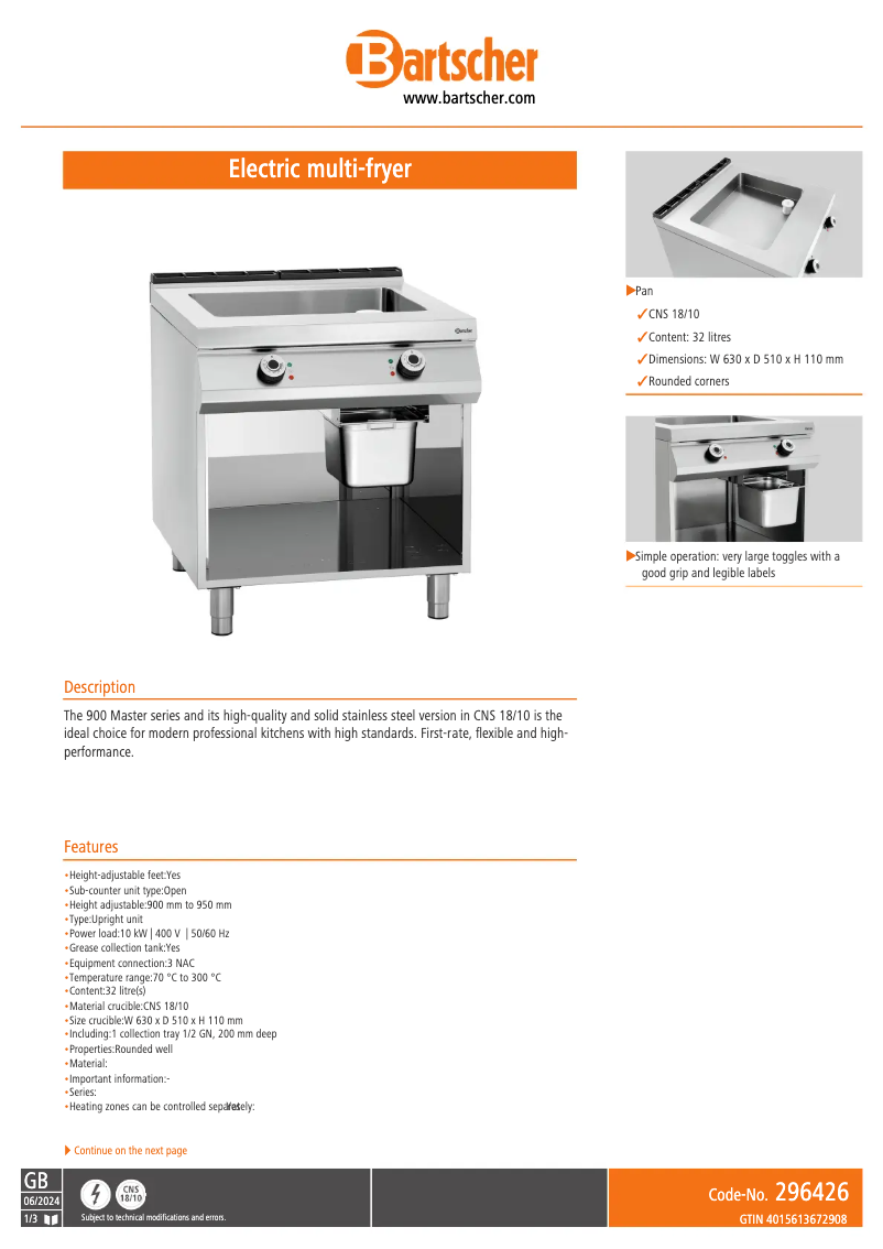 First page image of the manual for 296426