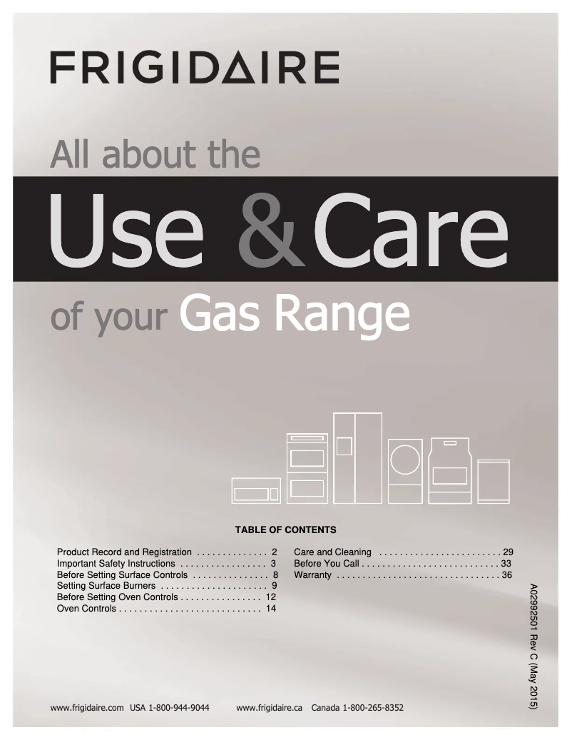 First page image of the manual for FPGH3077RF