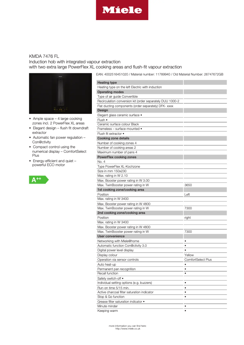 First page image of the manual for KMDA 7476 FL