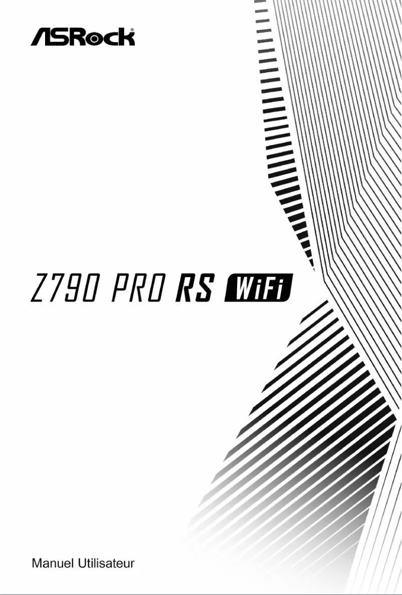 Image de la première page du manuel de l'appareil Z790 Pro RS WiFi