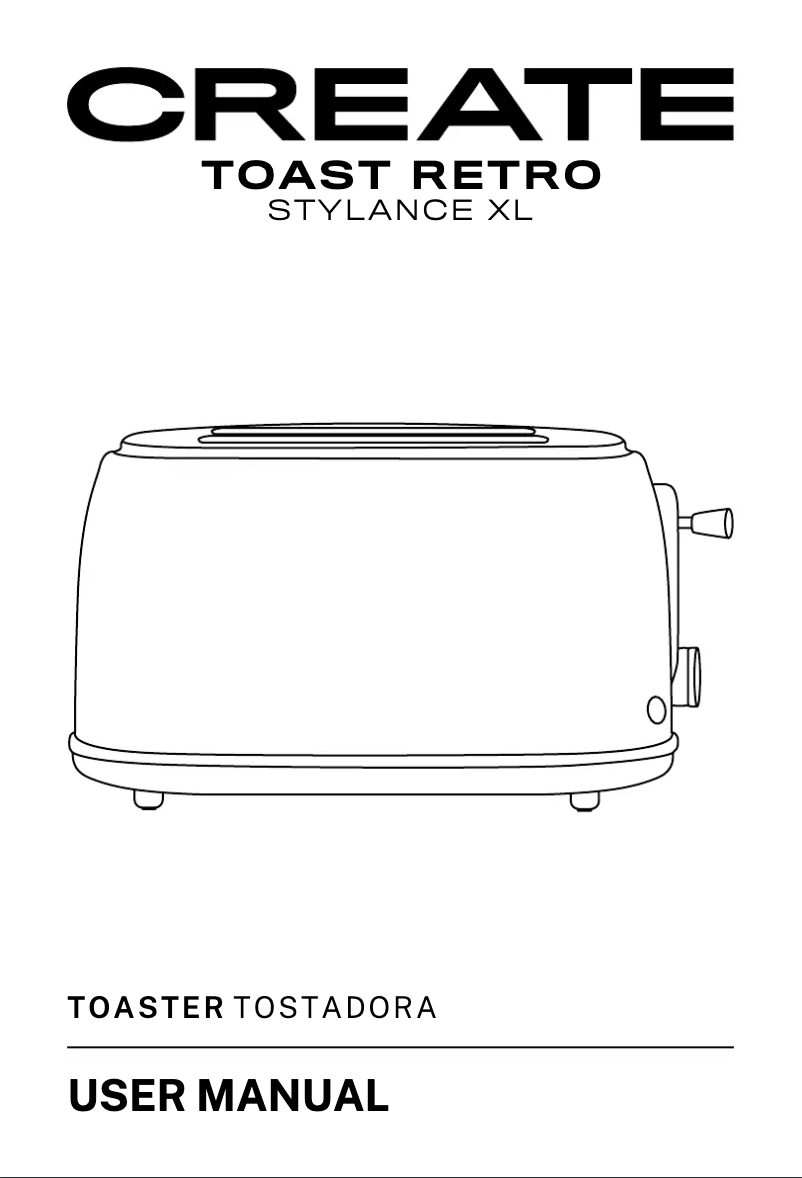 First page image of the manual for Toast Retro