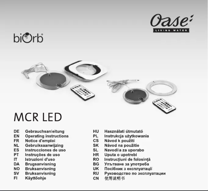 Page 1 of the manual User Manual Oase biOrb TUBE 30