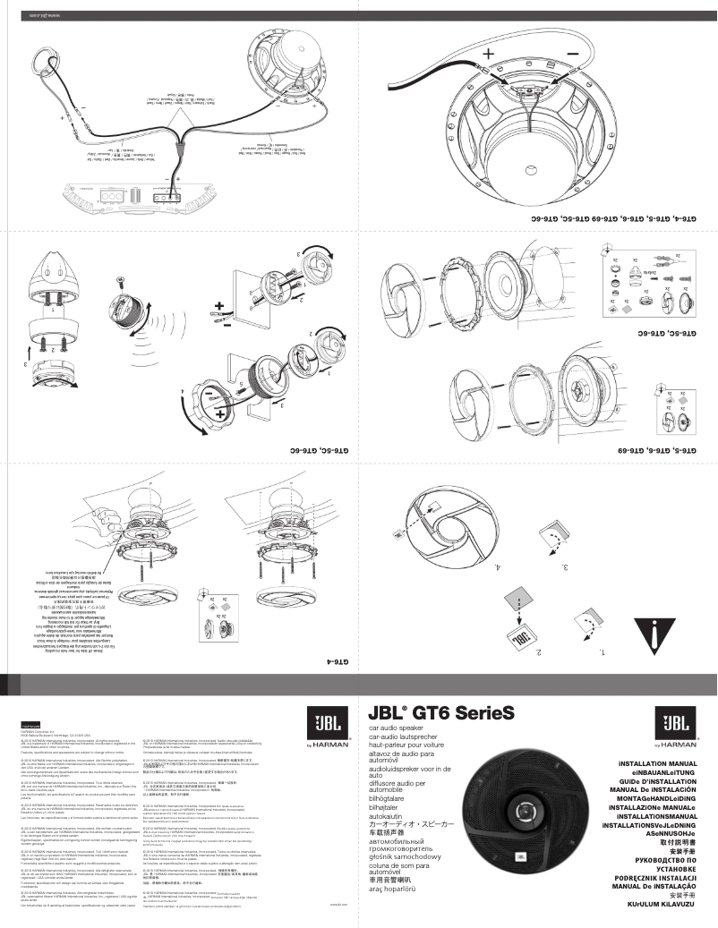 Page 1 of the manual User Manual JBL GT6-5C