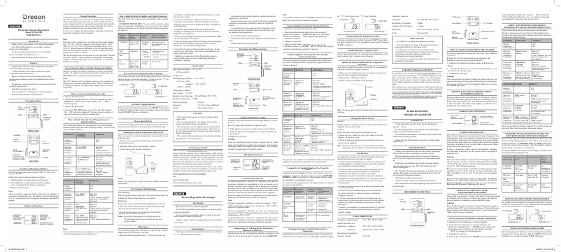 Page 1 of the manual User Manual Oregon Scientific ETHG913R